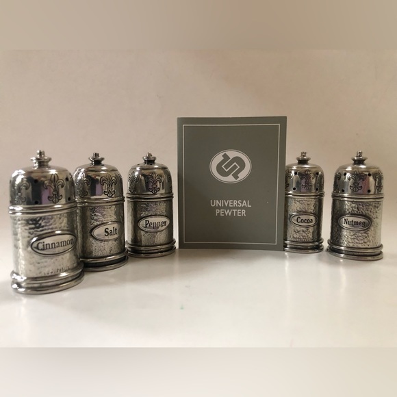universal pewter Accents Universal Pewter Vintage Salt Pepper Cocoa